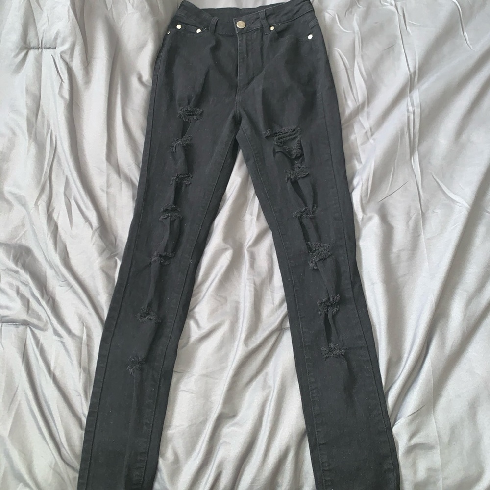black high waist fashion nova jeans
